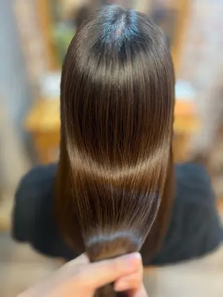 ロング カラー パーマ 髪質改善HALO トリートメント専門店のヘアスタイル