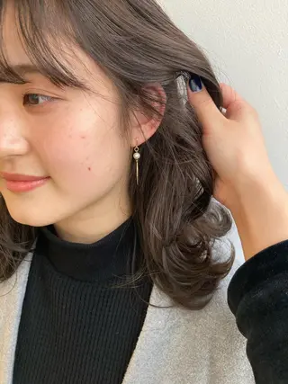 セミロング カラー nono/パーマ /顔まわりカット🐈のヘアスタイル