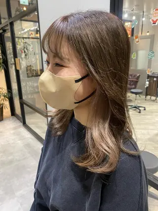 ミディアム カラー 🍑艶髪✖️暖色系 ✨momoka🍑のヘアスタイル