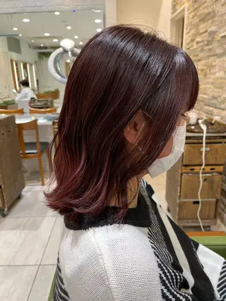 ミディアム カラー 高橋友里亜 /フリーランスのヘアスタイル