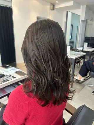 セミロング カラー 🥀韓国ヘア🥀 宮津真菜のヘアスタイル