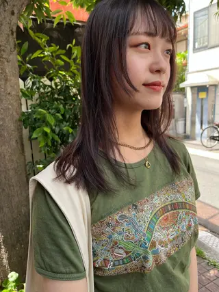 セミロング カラー NOUN所属・eri kinjoのヘアスタイル