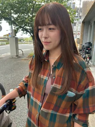 ロング カラー 井手 素子のヘアスタイル