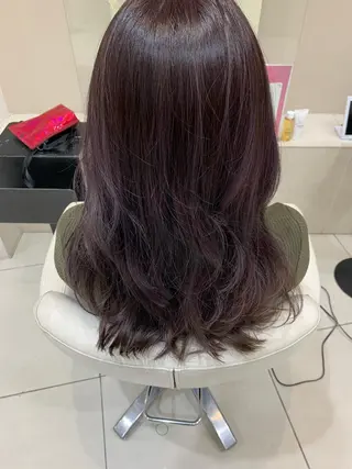 ロング ☃️顔周りレイヤー グレージュSHUTOのヘアスタイル