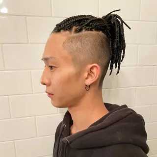 ミディアム カラー パーマ ヘアアレンジ メンズ キッズ ネイル マツエク・マツパ 中元 淳のヘアスタイル