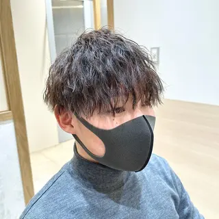 ショート メンズ Geniee horie所属・ともや 髪質改善縮毛矯正のヘアスタイル