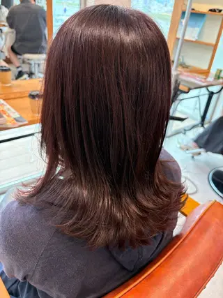 ミディアム カラー 竹広綾乃/ 艶カラーのヘアスタイル