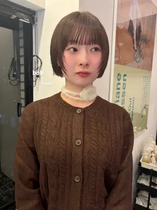 ショート riria/ボブ /ブラウンカラー🎀のヘアスタイル
