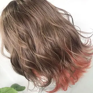 カラー ブリーチ毛縮毛矯正 👑山口のヘアスタイル