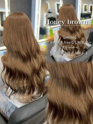 ロング カラー ヘアアレンジ ダメージレスカラー 🩵HIYO🩵のヘアスタイル