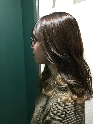 セミロング カラー 💘透明感カラー💘 沖本 将宏のヘアスタイル