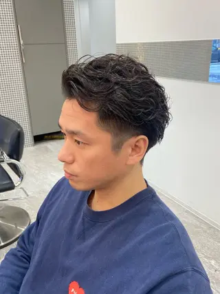 ショート パーマ メンズ 福田 文太のヘアスタイル