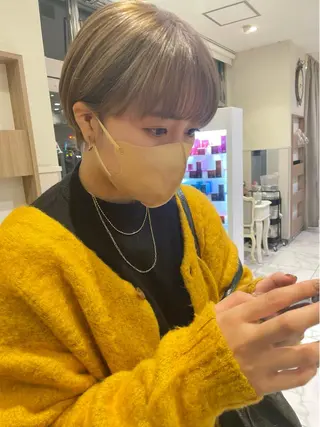 ショート ショート/ボブ/ 白髪ぼかし/しんやのヘアスタイル