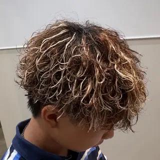 ショート カラー パーマ メンズ SALOWIN名古屋Suite店所属・名古屋のメンズ特化 美容師/わたるのヘアスタイル