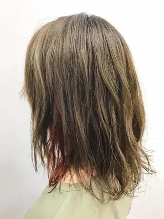 ミディアム カラー 池田 雄太 ✨美髪縮毛矯正✨のヘアスタイル