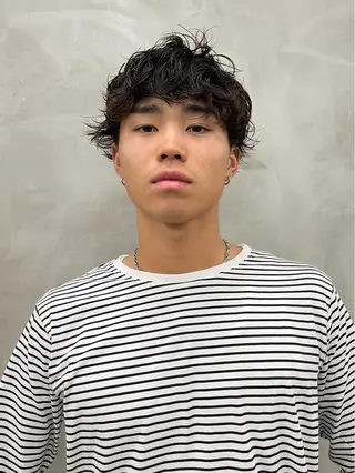 メンズ メンズカット パーマ[佐橋]のヘアスタイル