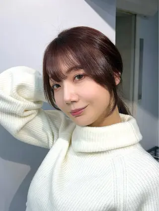 セミロング レイヤー×ツヤカラー 渋谷/kougaのヘアスタイル