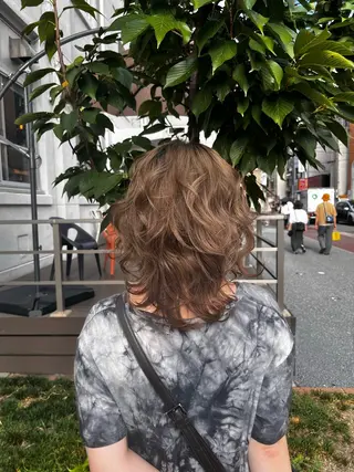 ミディアム カラー ヘアアレンジ 幾留 蓉子のヘアスタイル