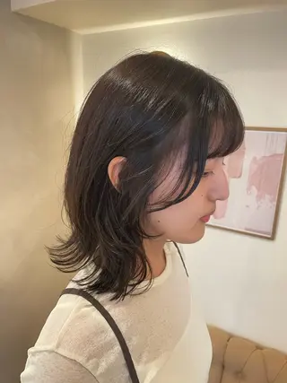 ミディアム ミルクティ/ピンク/ レイヤー/yuriaのヘアスタイル