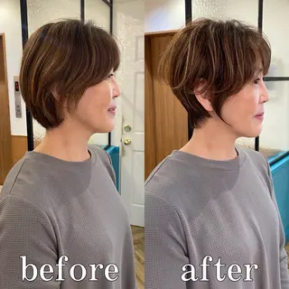 ショート カラー 美髪❣️縮毛矯正/ 髪質改善✨/山本のヘアスタイル
