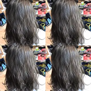 ミディアム カラー 大久保 隆蔵のヘアスタイル