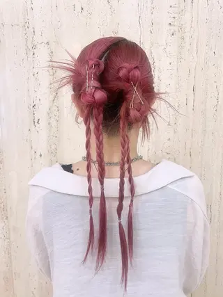 ロング ヘアアレンジ ショコラ梅田所属・ひなた 🌟*.+ﾟのヘアスタイル