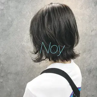 ミディアム 所渉/韓国レイヤー /ウルフカットのヘアスタイル