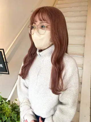 ロング カラー アオイ🩵暖色 /まろやかカラーのヘアスタイル