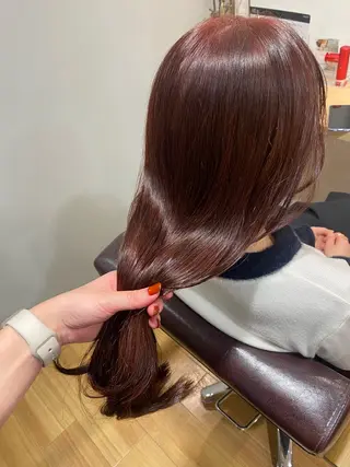 ロング akane/ 縮毛矯正/暖色のヘアスタイル
