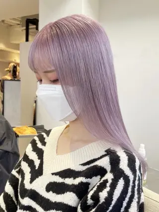 ロング カラー パーマ ヘアアレンジ 江坂エリア最安値◎ ブリーチ*土田のヘアスタイル