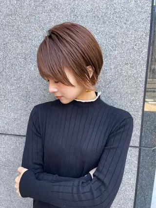 ショート カラー パーマ 仙台Ｉ韓国レイヤー Ｉ髪質改善Ｉ伊藤拓海のヘアスタイル