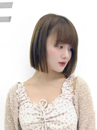 ショート カラー ヘアアレンジ ‎🤍韓国ボブ/ 縮毛矯正🪽‪ひかりのヘアスタイル