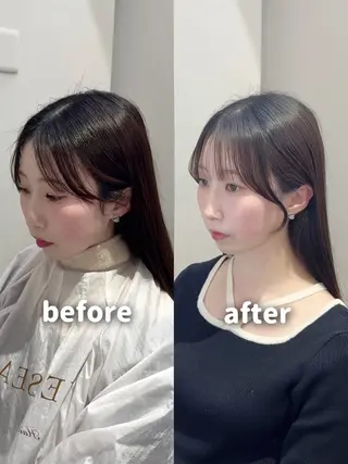 ロング YUZU🎀顔まわり ×レイヤーカットのヘアスタイル