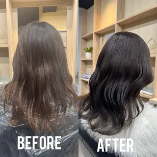 ミディアム カラー ヘアアレンジ TOA ／福岡のヘアスタイル