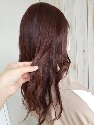 セミロング カラー 福島 優花のヘアスタイル