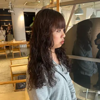 セミロング パーマ ㅤㅤㅤㅤㅤㅤㅤㅤㅤㅤ 彩衣のヘアスタイル