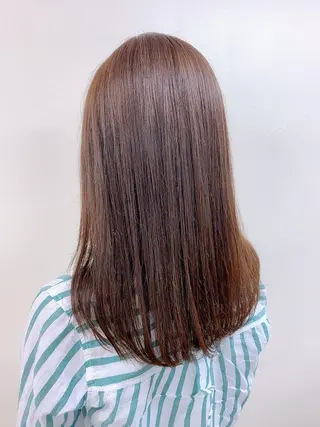 ロング 透明感♡グレージュ ♡ミルクティー♡のヘアスタイル