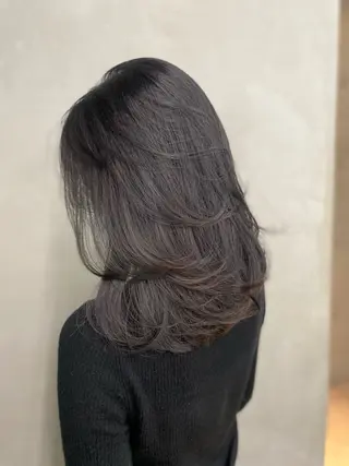 ミディアム カラー レイヤー/柔色 カラー/SAkiのヘアスタイル