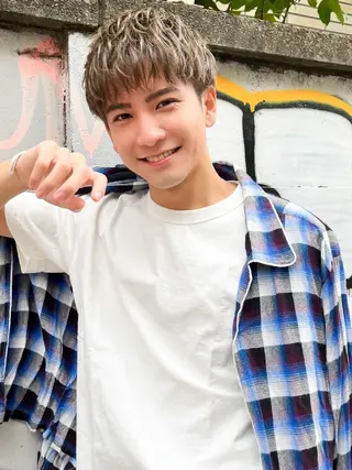 ショート カラー パーマ ヘアアレンジ メンズ 【韓国ヘア】 人気No.1/ユウキのヘアスタイル