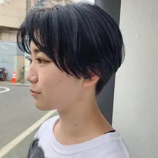 ショート カラー パーマ/透明感カラー /ボブ/吉田一生のヘアスタイル