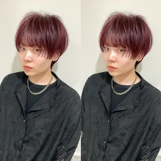 ショート カラー ブリーチデザインカラ ー/メンズ◎mariのヘアスタイル