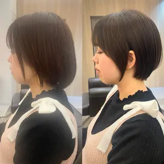ショート ガレリアエレガンテ名駅店所属・【ショート/ボブ 丸みショート】深萱のヘアスタイル