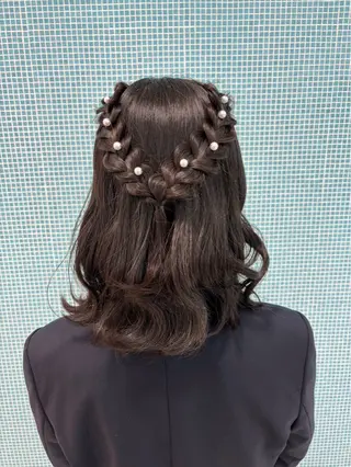 ヘアアレンジ ピンクカラーアレンジ 🩷AYANA🩷のヘアスタイル