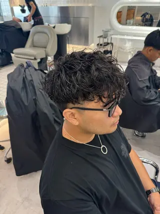 パーマ メンズ ブリーチ/パーマ特化 片平和寿のヘアスタイル