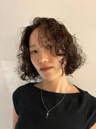 ショート パーマ 坂入 美帆のヘアスタイル
