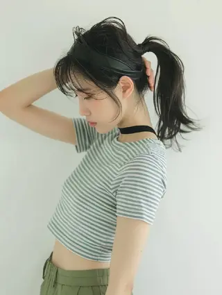 ヘアアレンジ 束感まつぱ🥑🤍 NATUKI🤍のマツエク・マツパデザイン