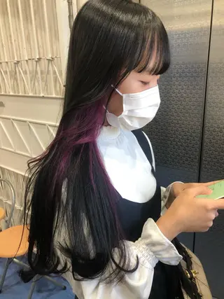 カラー white.所属・white.梅田 デザインカラー🦄のヘアスタイル