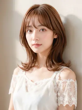 ミディアム TELA HAIR小田急相模原店所属・モデル募集中‼️ 永井瀬奈のヘアスタイル