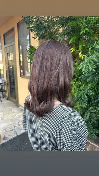 セミロング カラー WEST✂︎前田 明宏✂︎大和高田のヘアスタイル