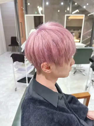 ショート カラー メンズ 𝐍𝐚𝐧𝐚{ 原宿/ハイトーン🫧のヘアスタイル